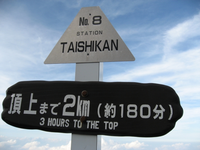 富士登山ルート上の標識